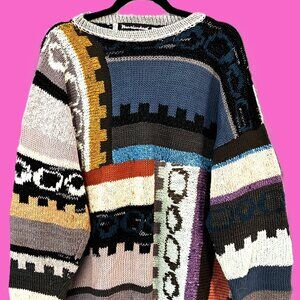 Marienbad Artisan Patchwork Sweater – A Wool & Cotton Masterpiece